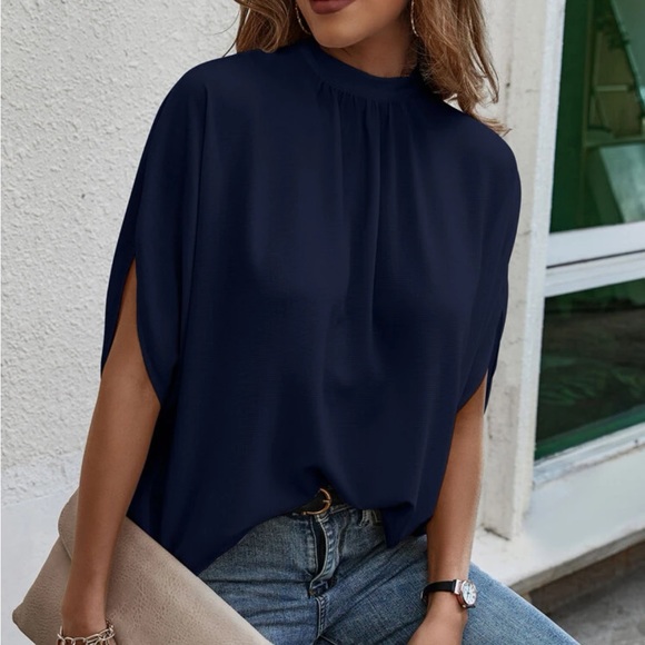 Boho tie back batwing sleeve top - Picture 9 of 11